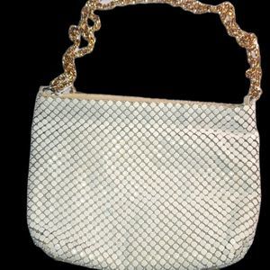 Vintage Whiting and Davis white mesh purse